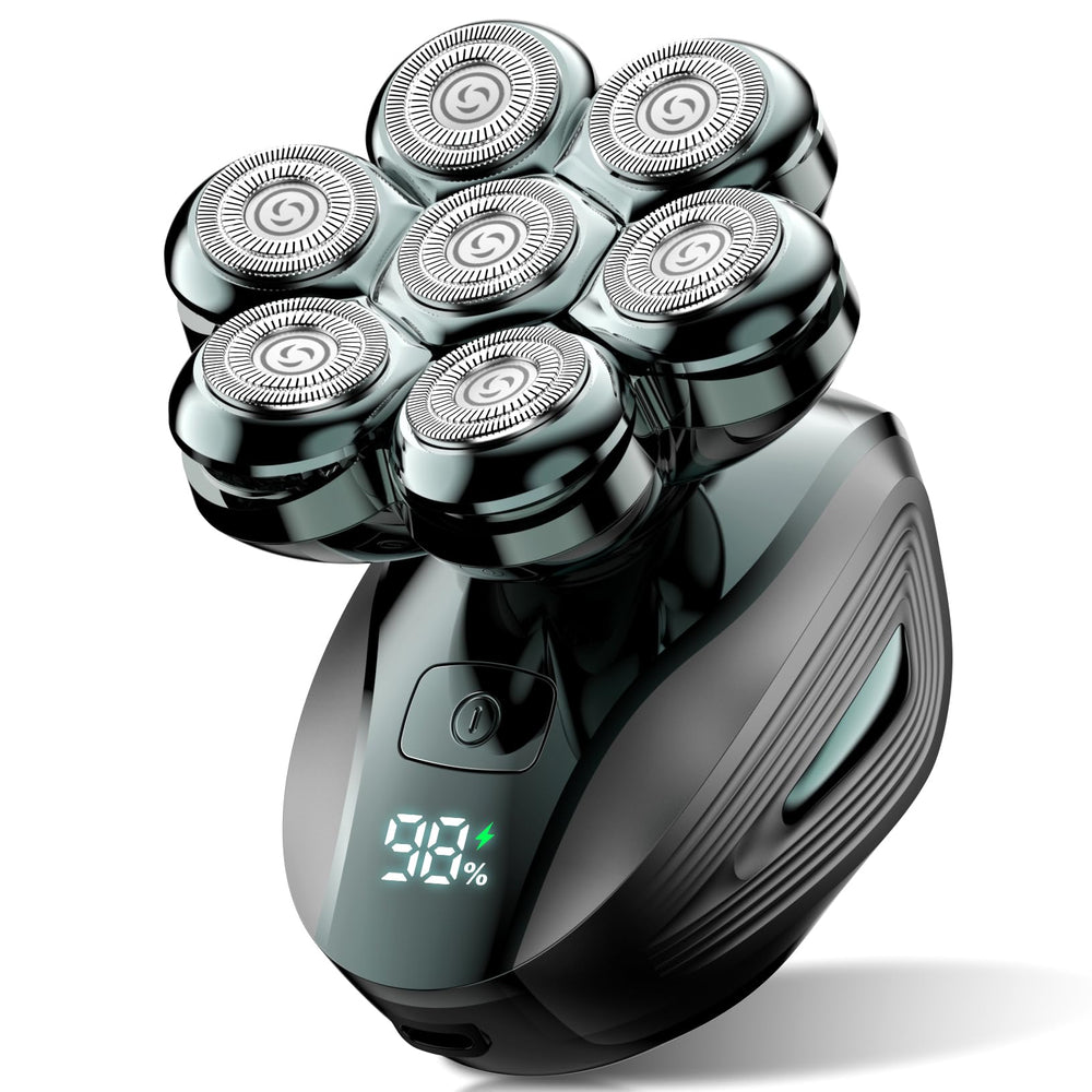Cyruzi head shaver with magnetic detachable head enables quick, hygienic cleaning.