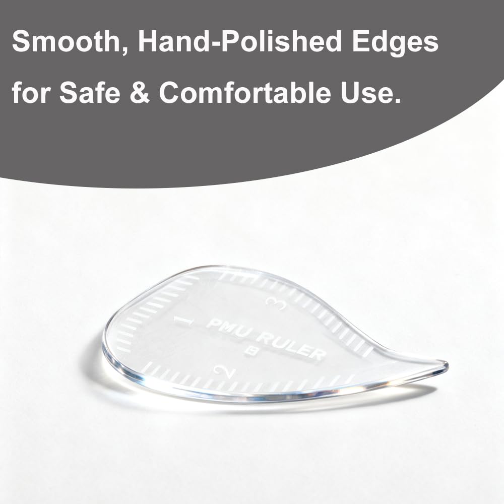 CZJOOY 3Pcs reusable acrylic hair-stroke mapping tool close-up ensures safe, smooth edges.