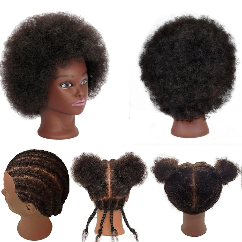 Czrleaty mannequin head with table stand and clips for secure setups.