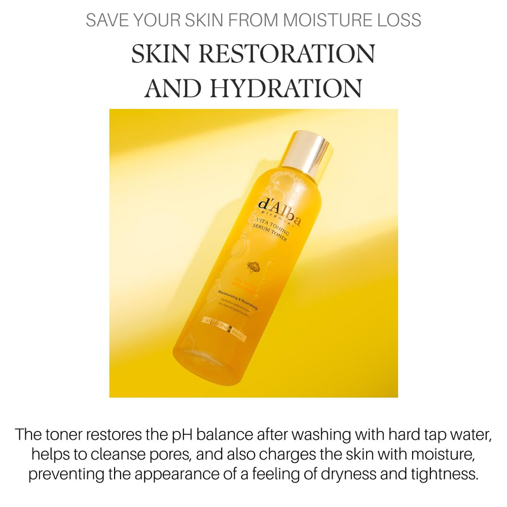 d'alba Piedmont 100-hour hydration representation shows long-lasting moisture without stickiness.