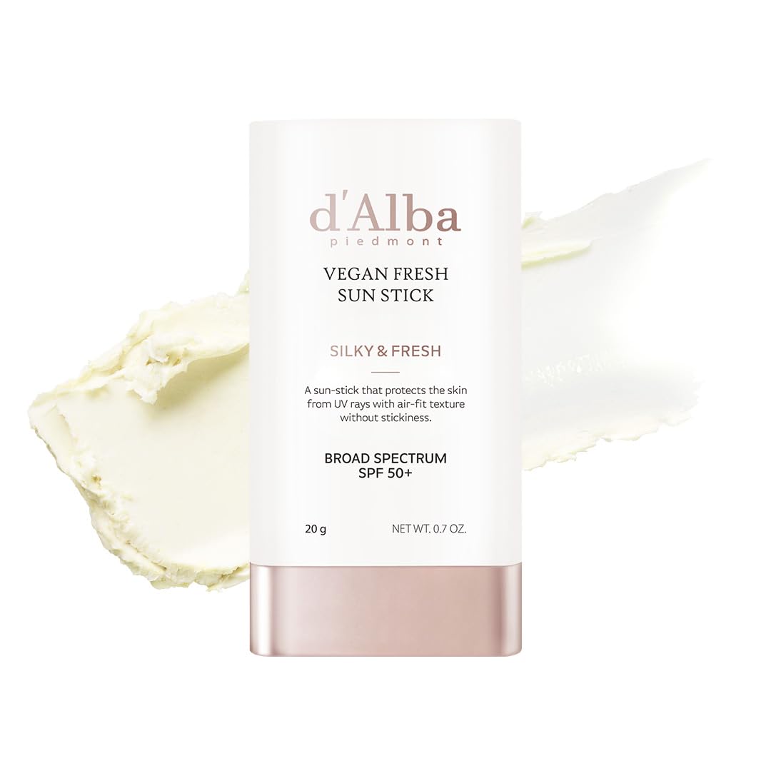 d'alba Piedmont Air Fit Fresh Sun Stick packaging highlights portable, weightless sun protection.