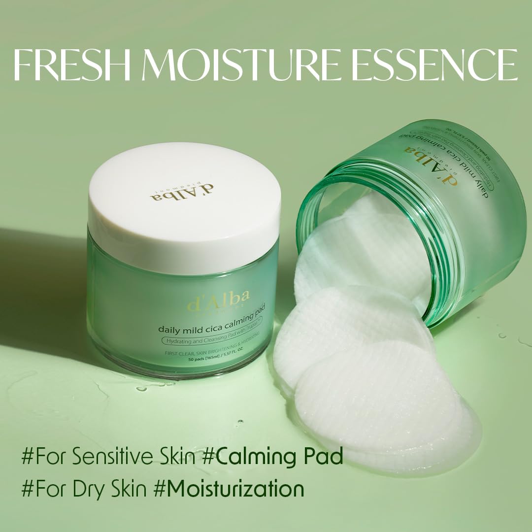 d-alba Piedmont calming pad embossed side refines pores with care