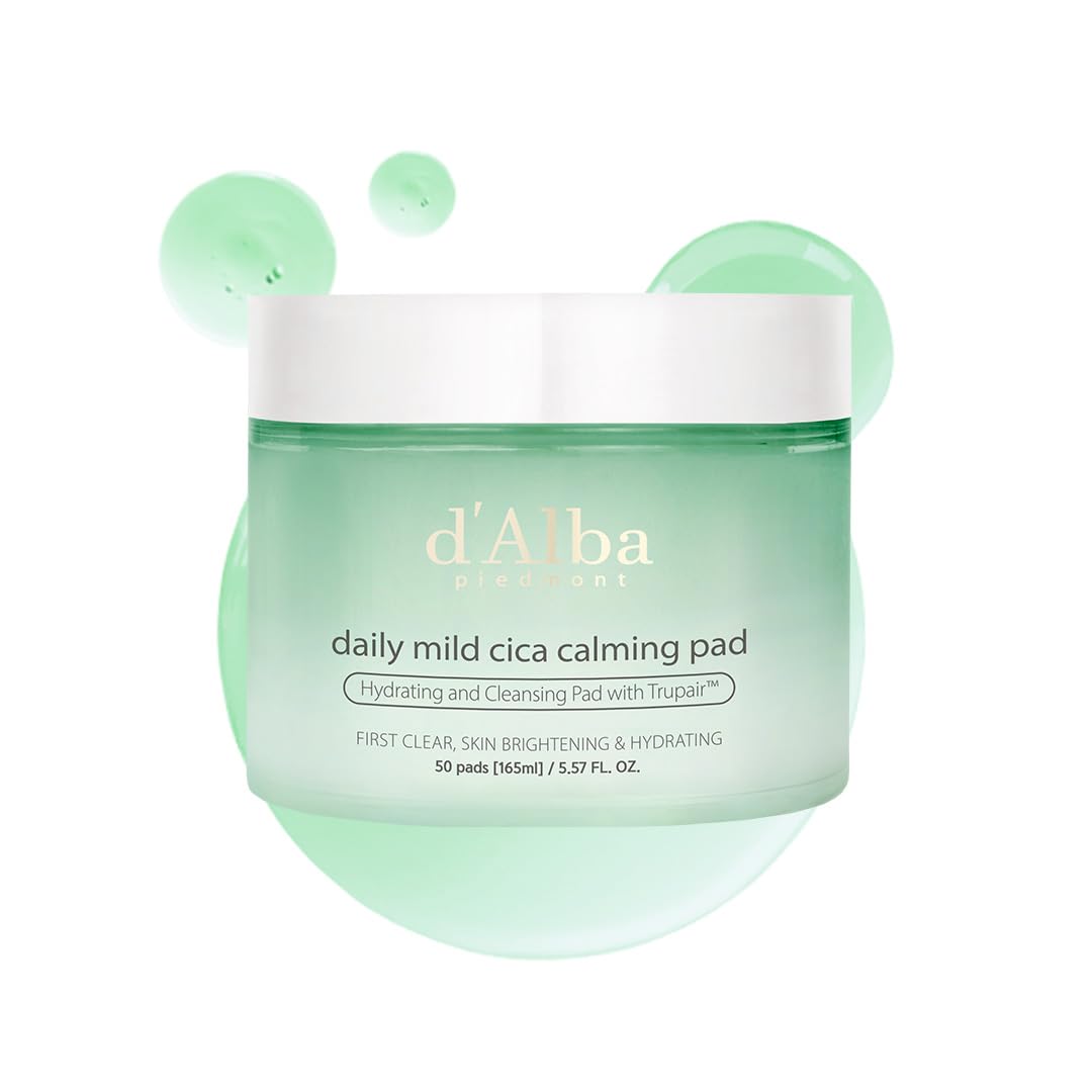 d-alba Piedmont Daily Mild Cica Calming Pad packaging to promote soothing routine