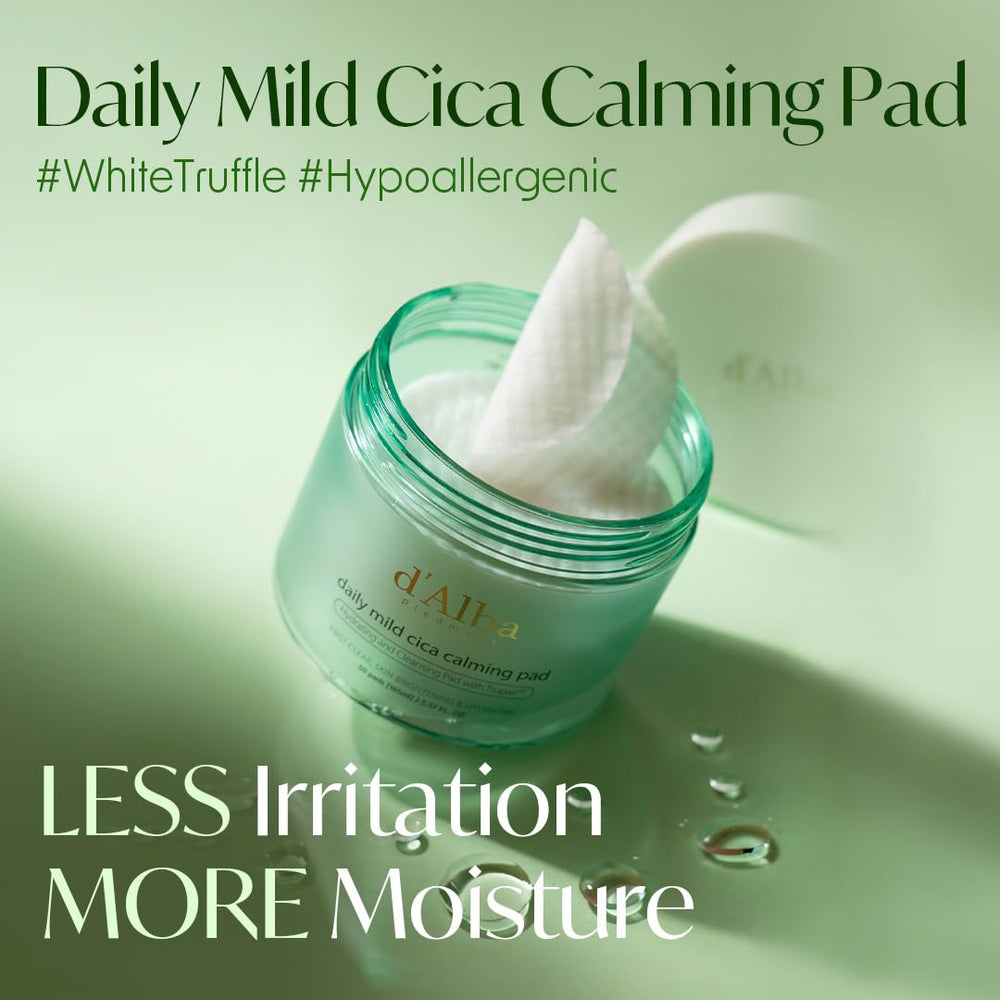 d-alba Piedmont calming pad smooth side delivers gentle hydration