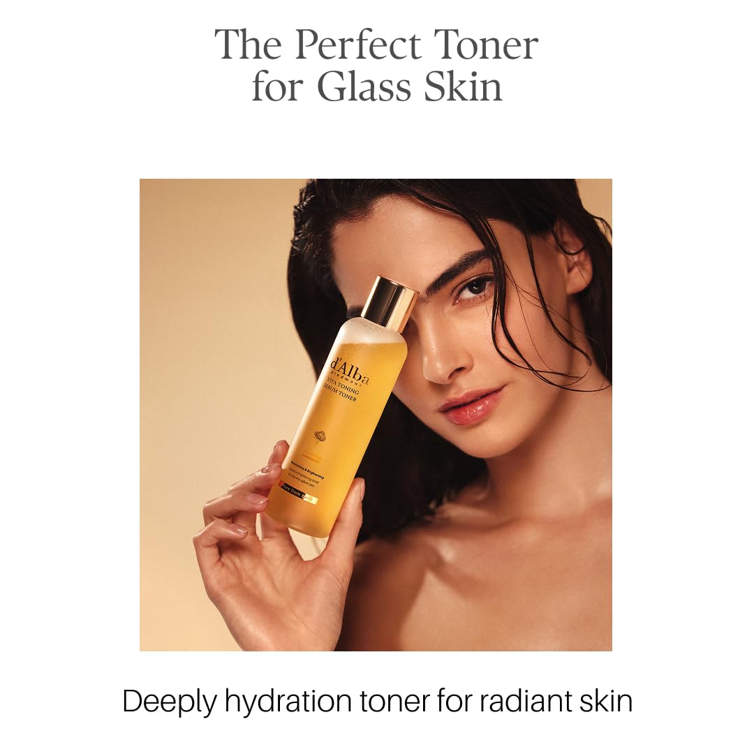 d'alba Piedmont Glass Skin routine setup image highlights hydration and glow.