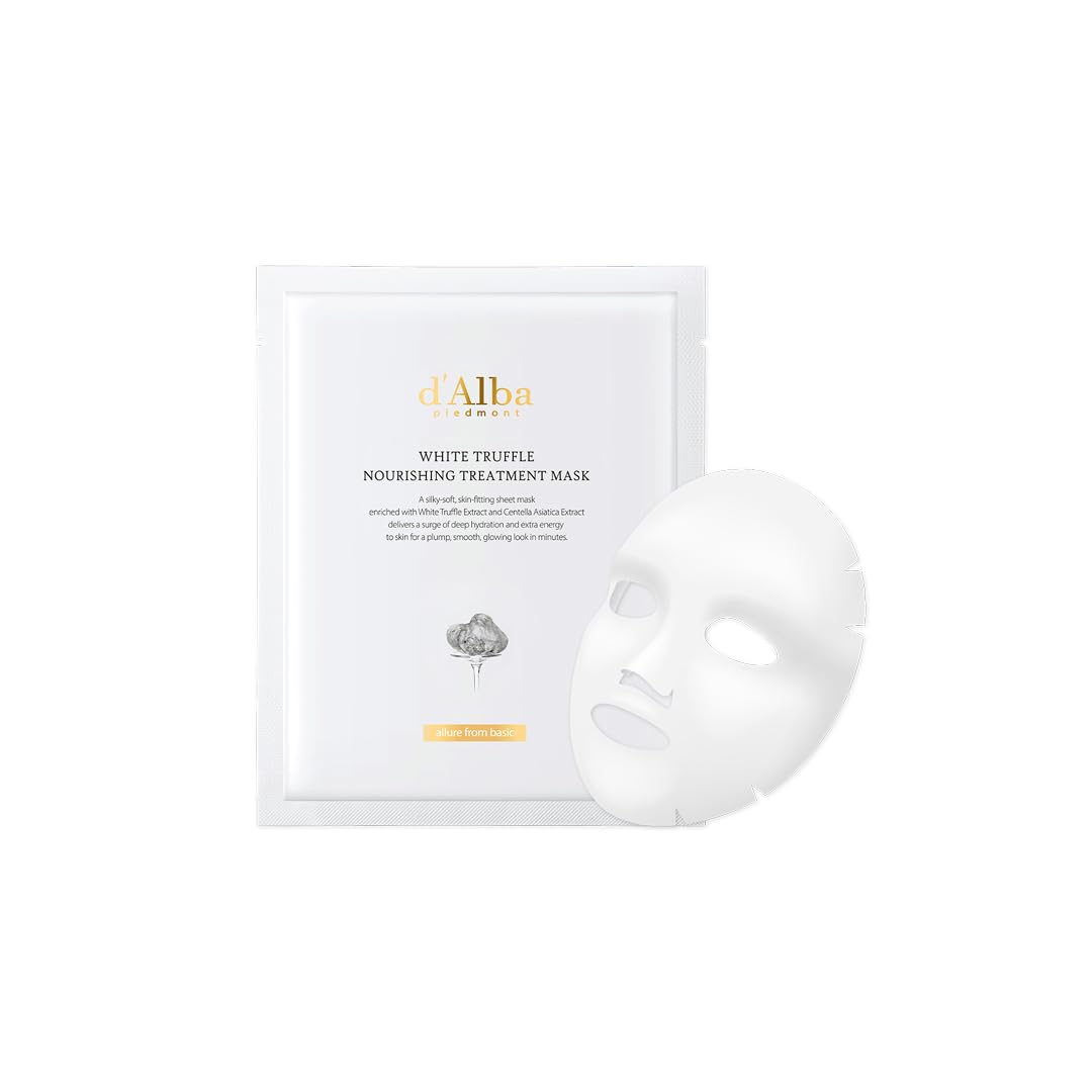 D'alba Piedmont truffle mask packaging close-up showing premium vegan skincare packaging