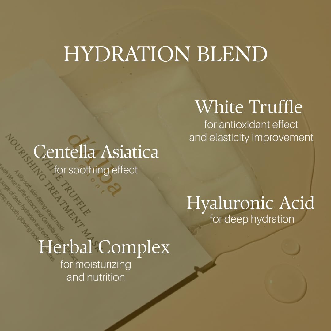 D'alba Piedmont truffle mask sheet adherence close-up demonstrates secure fit