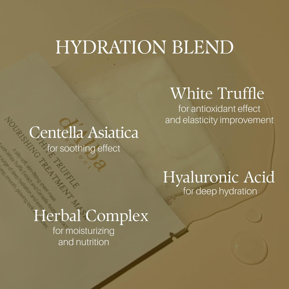 D'alba Piedmont truffle mask sheet adherence close-up demonstrates secure fit