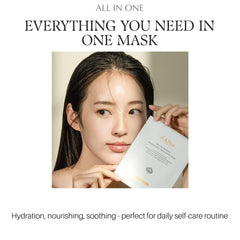D'alba Piedmont truffle mask sheet on-face close-up suggests comforting hydration