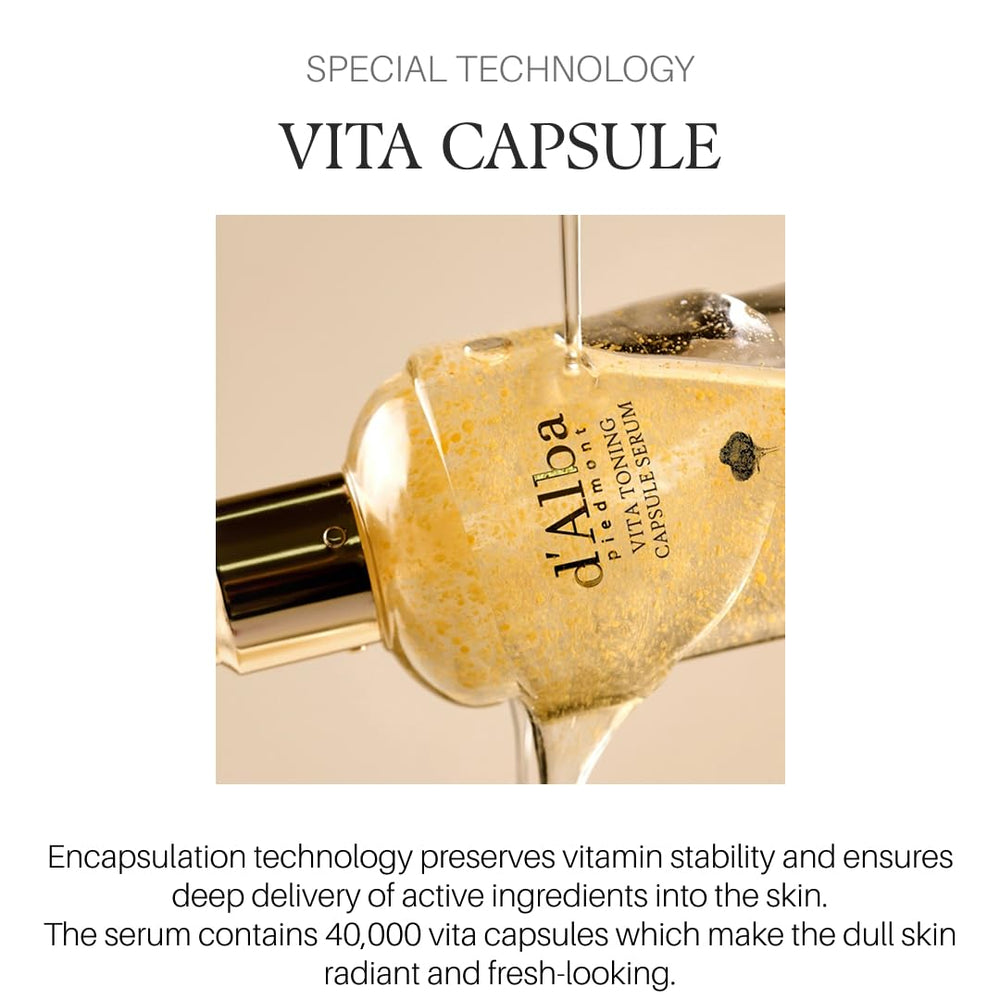 d-alba-piedmont Vita Toning Capsule Serum ceramides vitamins k/e and rose water