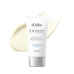 d'alba Piedmont Waterfull Essence Sunscreen bottle demonstrates all-day hydration and glow.