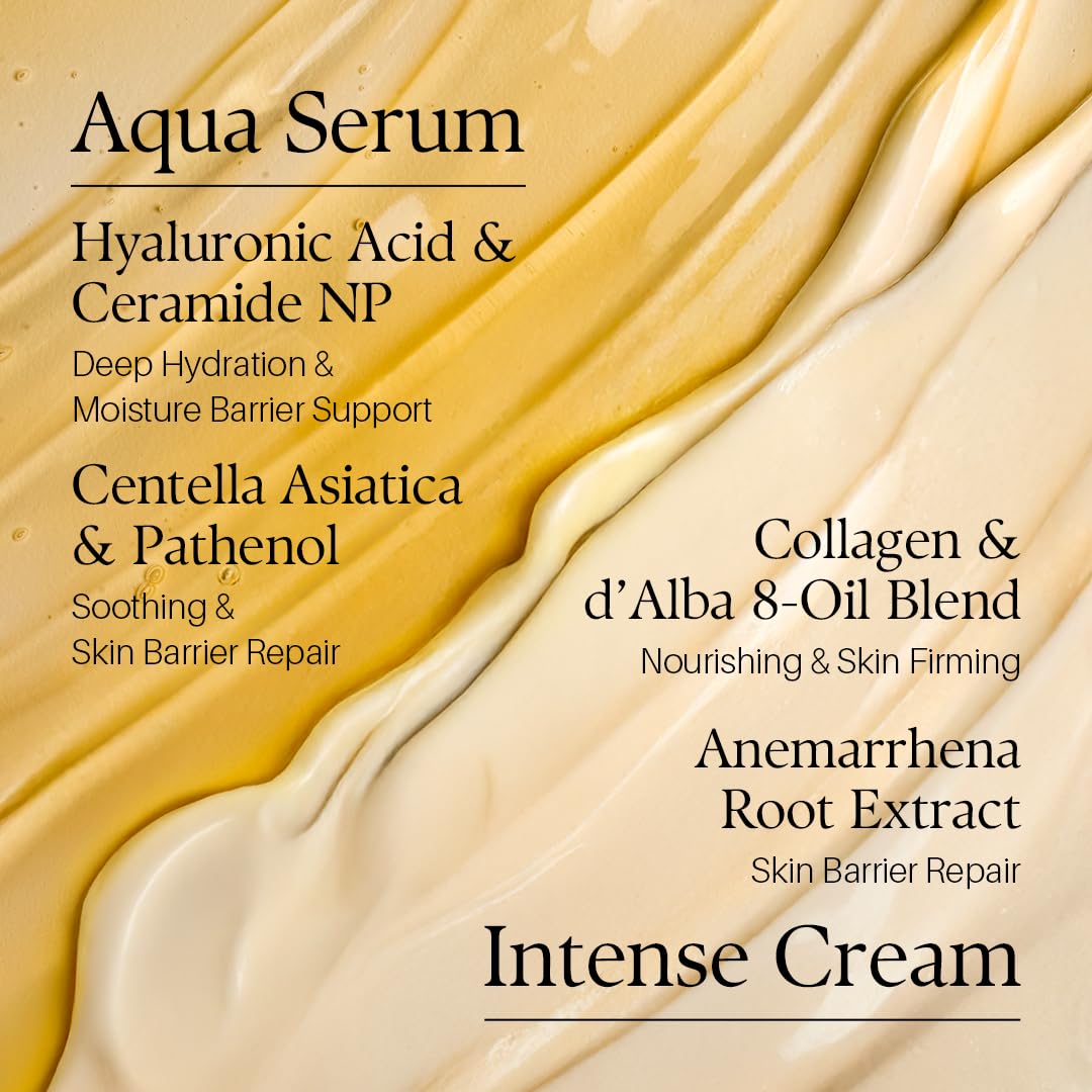 d'alba Piedmont White Truffle Double Moisture Cream being applied during morning routine