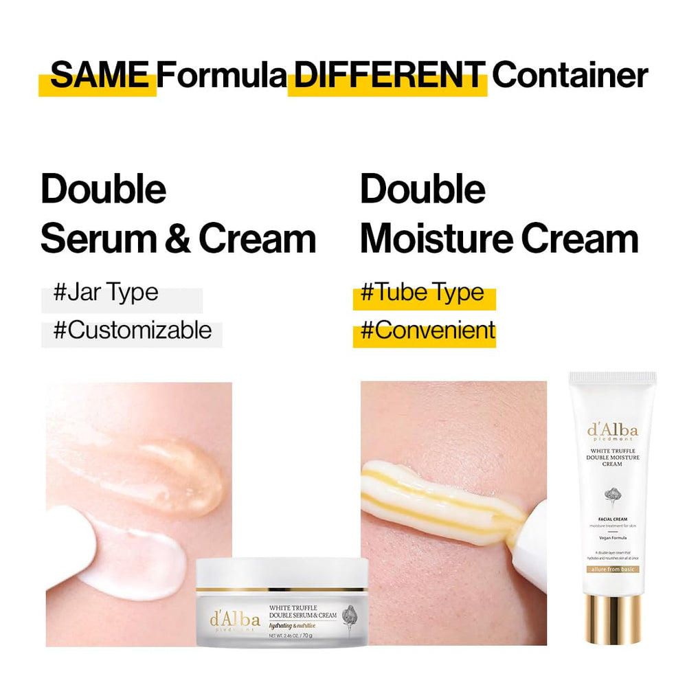 d'alba Piedmont White Truffle Double Moisture Cream rich texture on skin after application