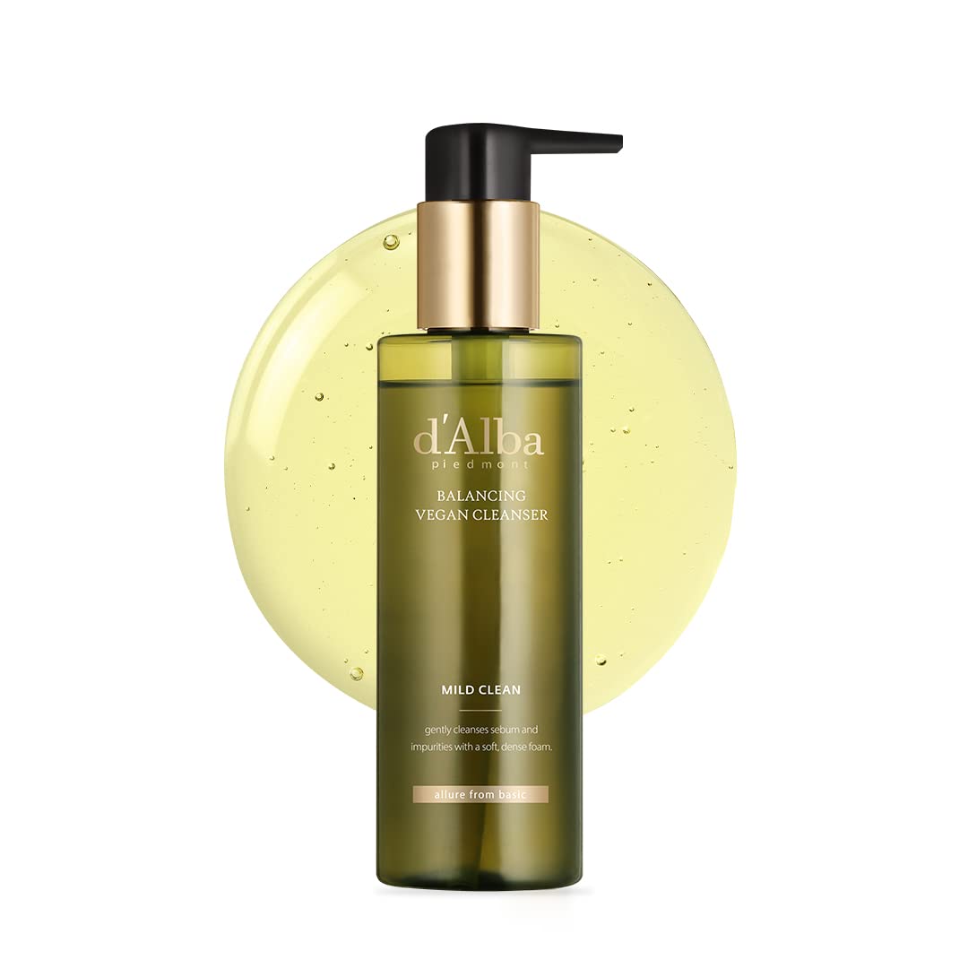 d-alba-piedmont white-truffle mild cleanser bottle showcasing elegant packaging for sensitive skin, hydration-friendly formula
