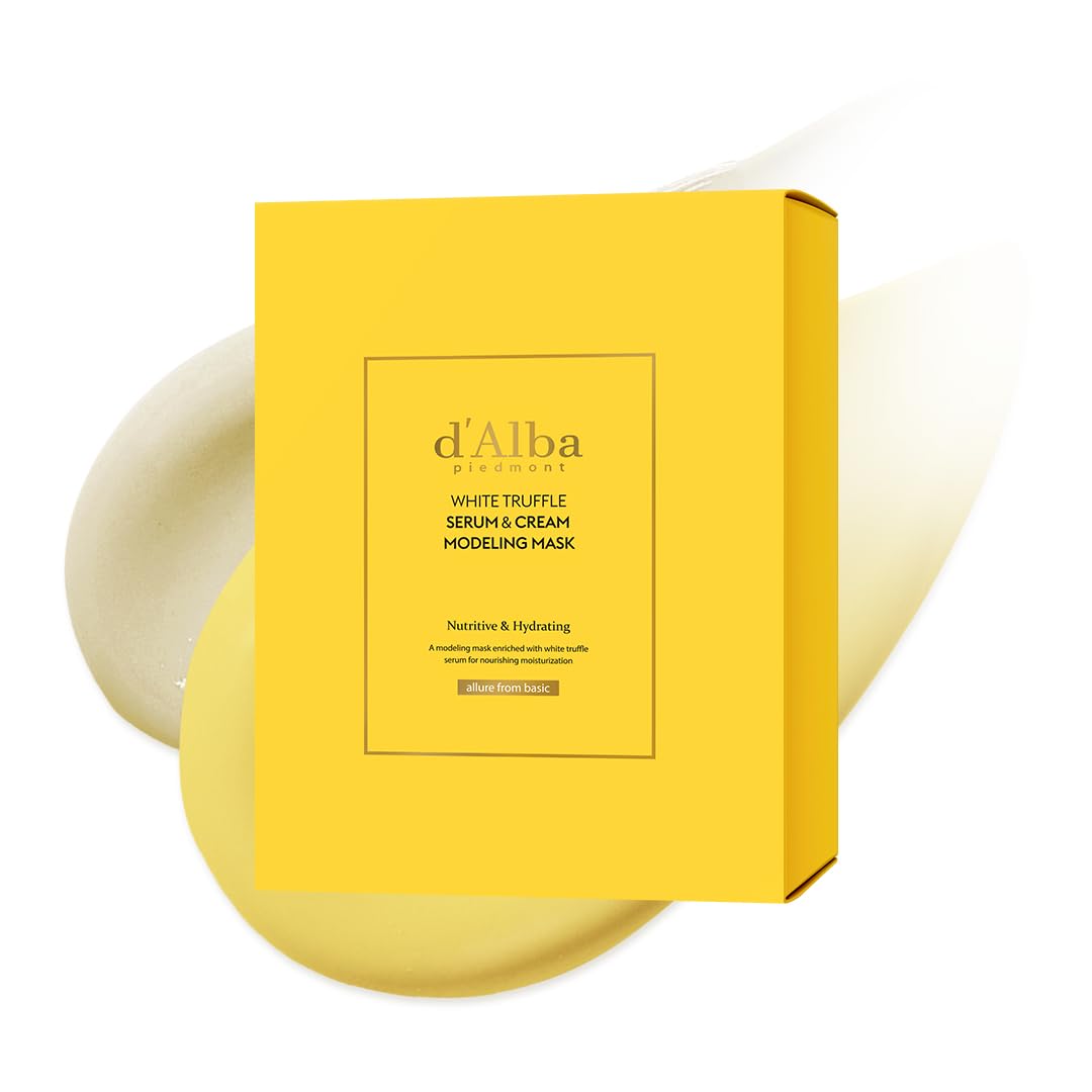 d'alba Piedmont White Truffle modeling mask jar delivers luxurious at-home hydration.
