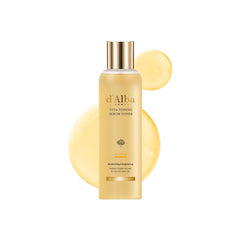 d'alba Piedmont White Truffle Vita Toning Serum bottle closeup for radiant, hydrated skin.