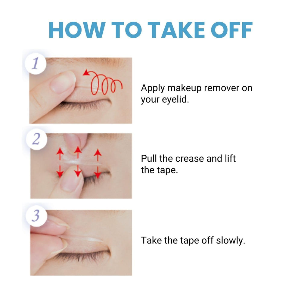 D-UP sweat resistant eyelid tape keeps the lift through workouts.