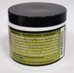 D WRIGHT ALOPECIA 4oz bottle with easy pour for daily use.