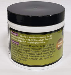 D WRIGHT ALOPECIA dressing application showing soothing scalp nourishment.