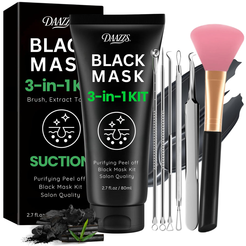 DAAZZS Blackhead Remover Mask packshot highlighting charcoal peel-off for smoother pores