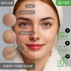 DAAZZS Deep-pore cleansing closeup emphasizes oil control for a clear finish