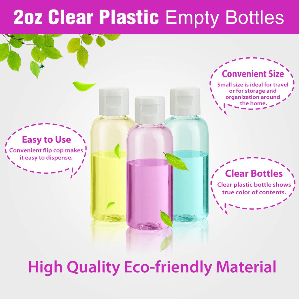 Dabacc soft-squeeze plastic bottle offers easy, mess-free refilling.
