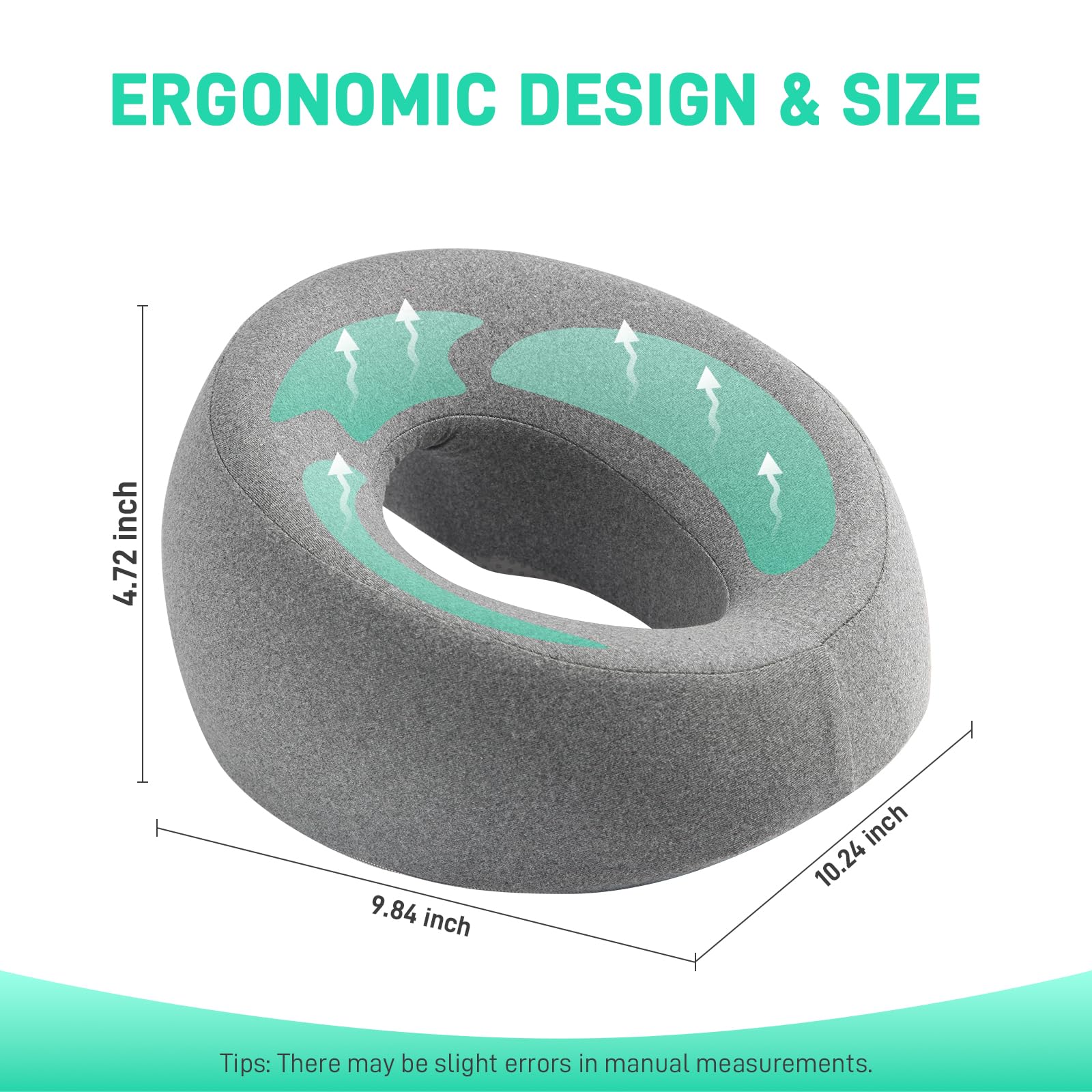 DabaTag face-down pillow for stomach sleeping with breathable comfort
