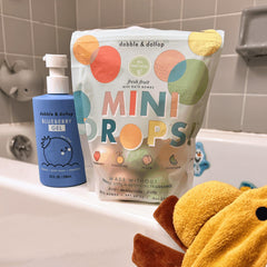 Dabble & Dollop Fresh Fruit Mini Bath Bombs peach honeydew for shimmering tub fizz.