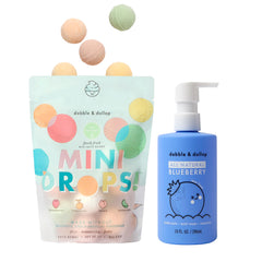Dabble & Dollop Fresh Fruit Mini Bath Bombs strawberry fizz for kid-friendly bath time.