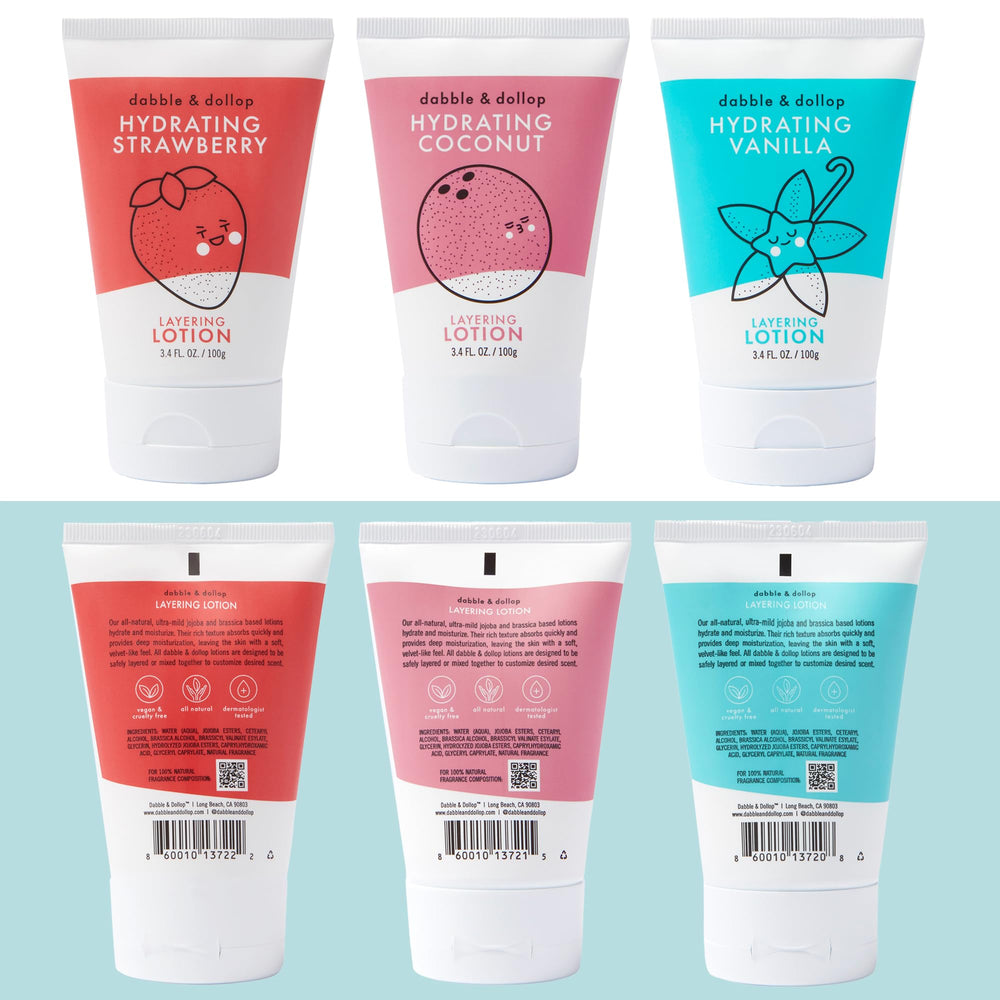 Dabble & Dollop Layering Lotion Easter basket idea with kid-friendly packaging