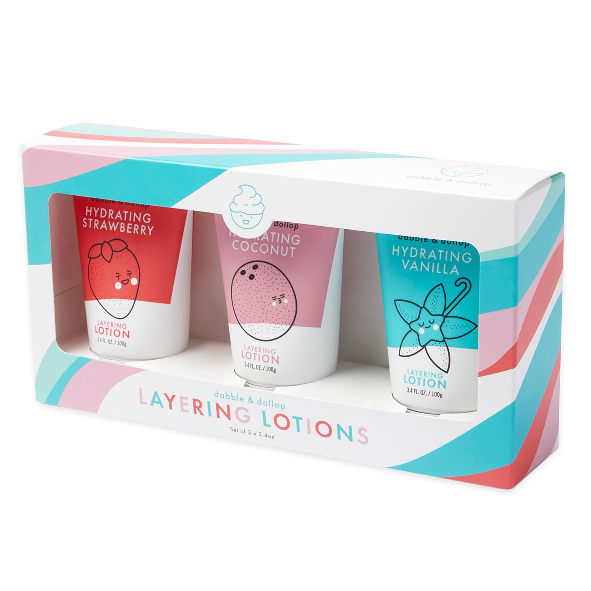 Dabble & Dollop Layering Lotion safety badge indicating dermatologist tested vegan cruelty-free