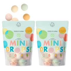 Dabble & Dollop mini bath bombs tropical coconut close-up offer gentle moisturizing baths for kids