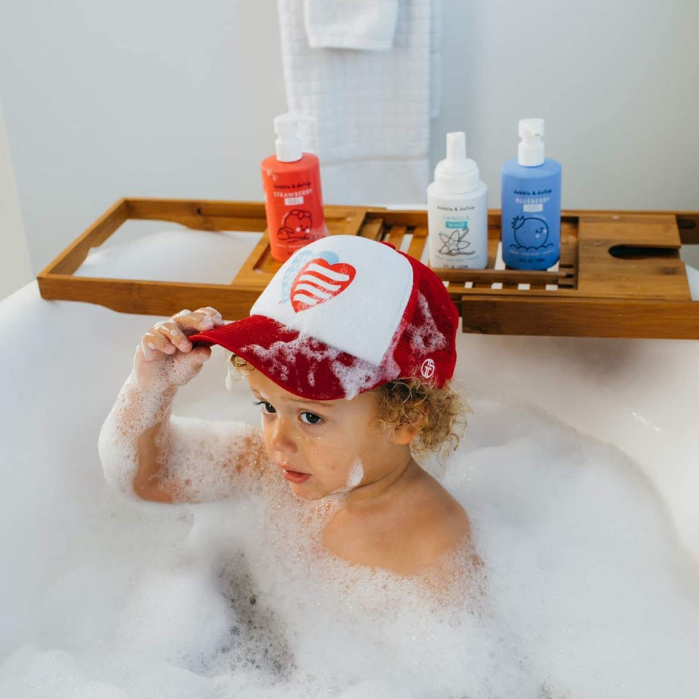Dabble & Dollop Summer Berry bubble scent bottle—vibrant kid-friendly aroma.