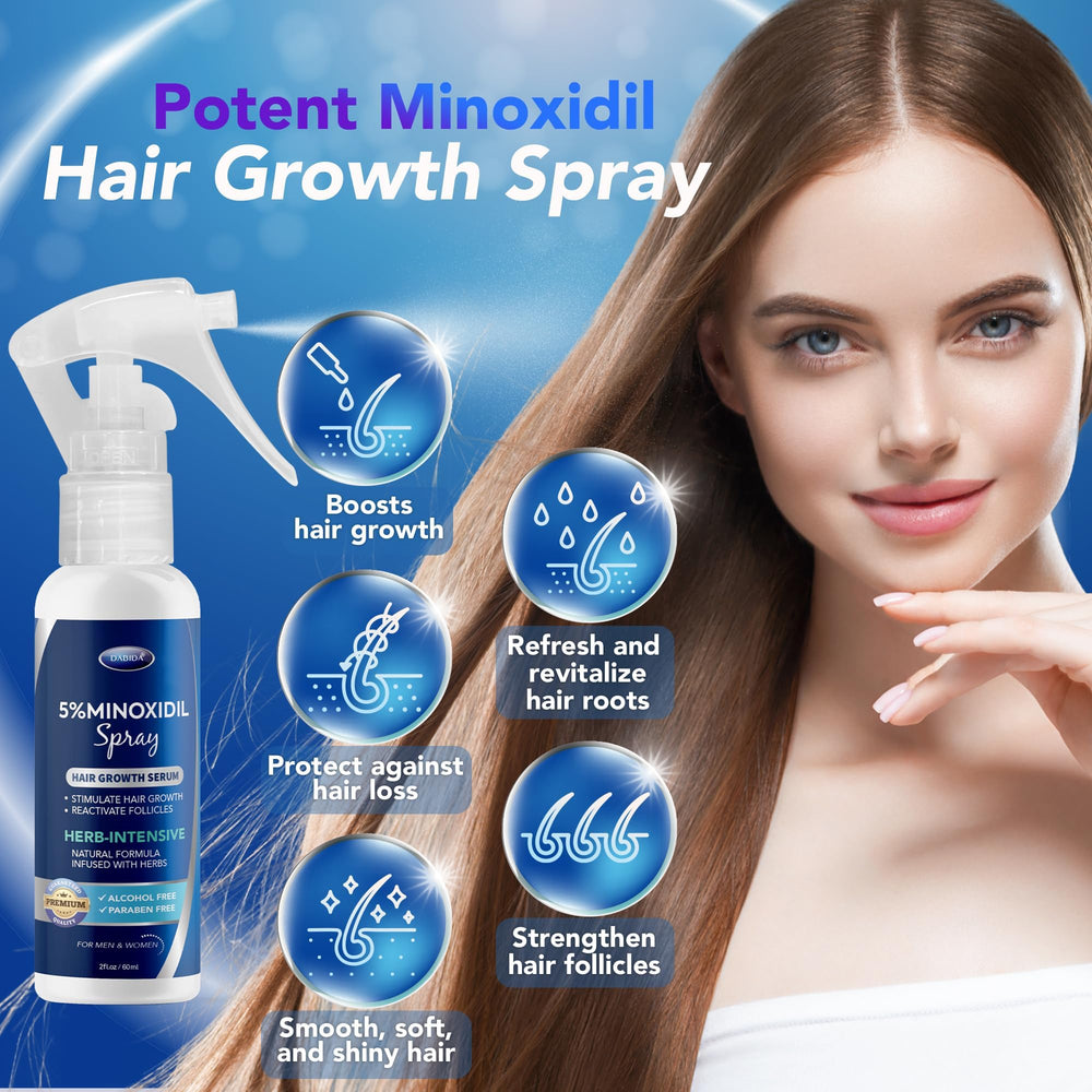 DABIDA Minoxidil packaging shot highlights product details for safe use.
