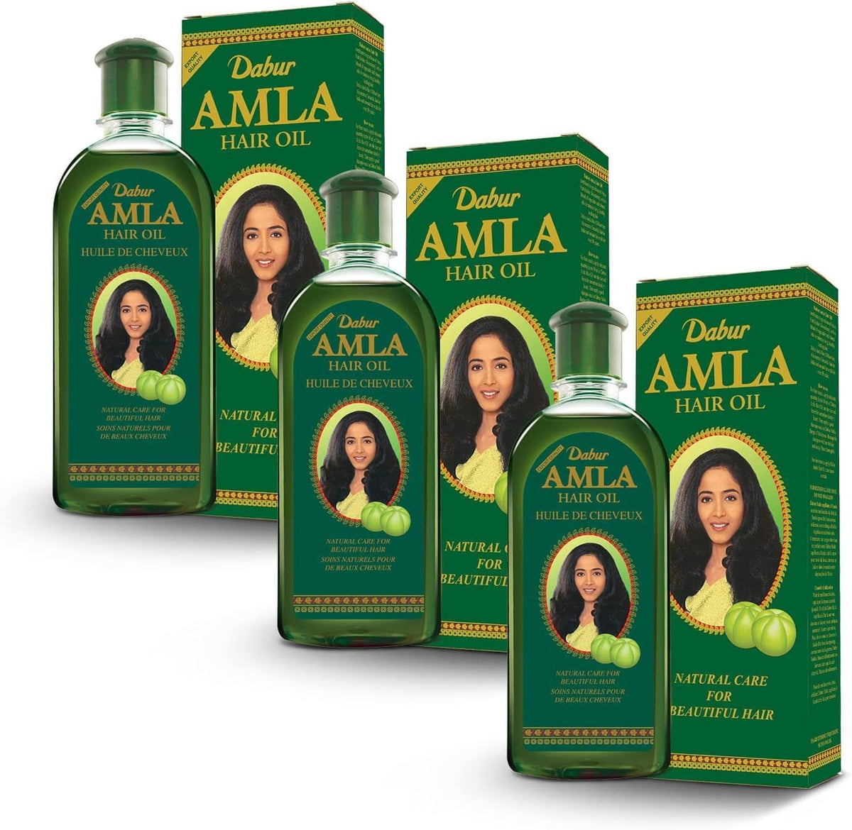 Dabur Amla Hair Oil bottle on display highlighting traditional care for healthy hair