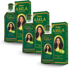 Dabur Amla Hair Oil bottle on display highlighting traditional care for healthy hair