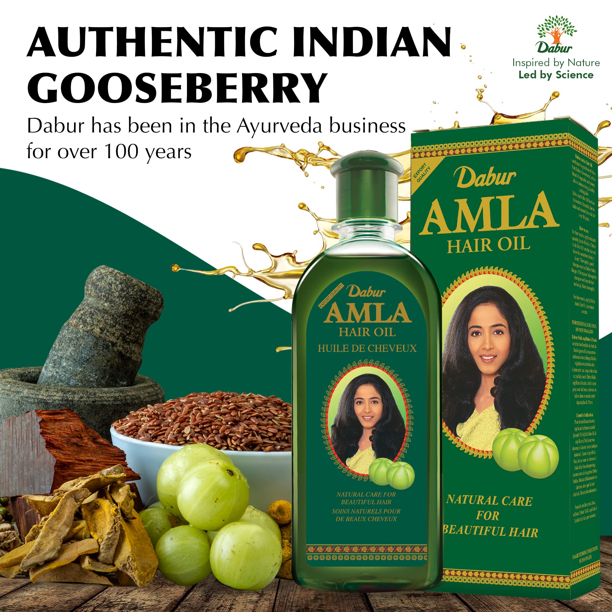 Dabur Amla Hair Oil results in glossy, radiant hair after use