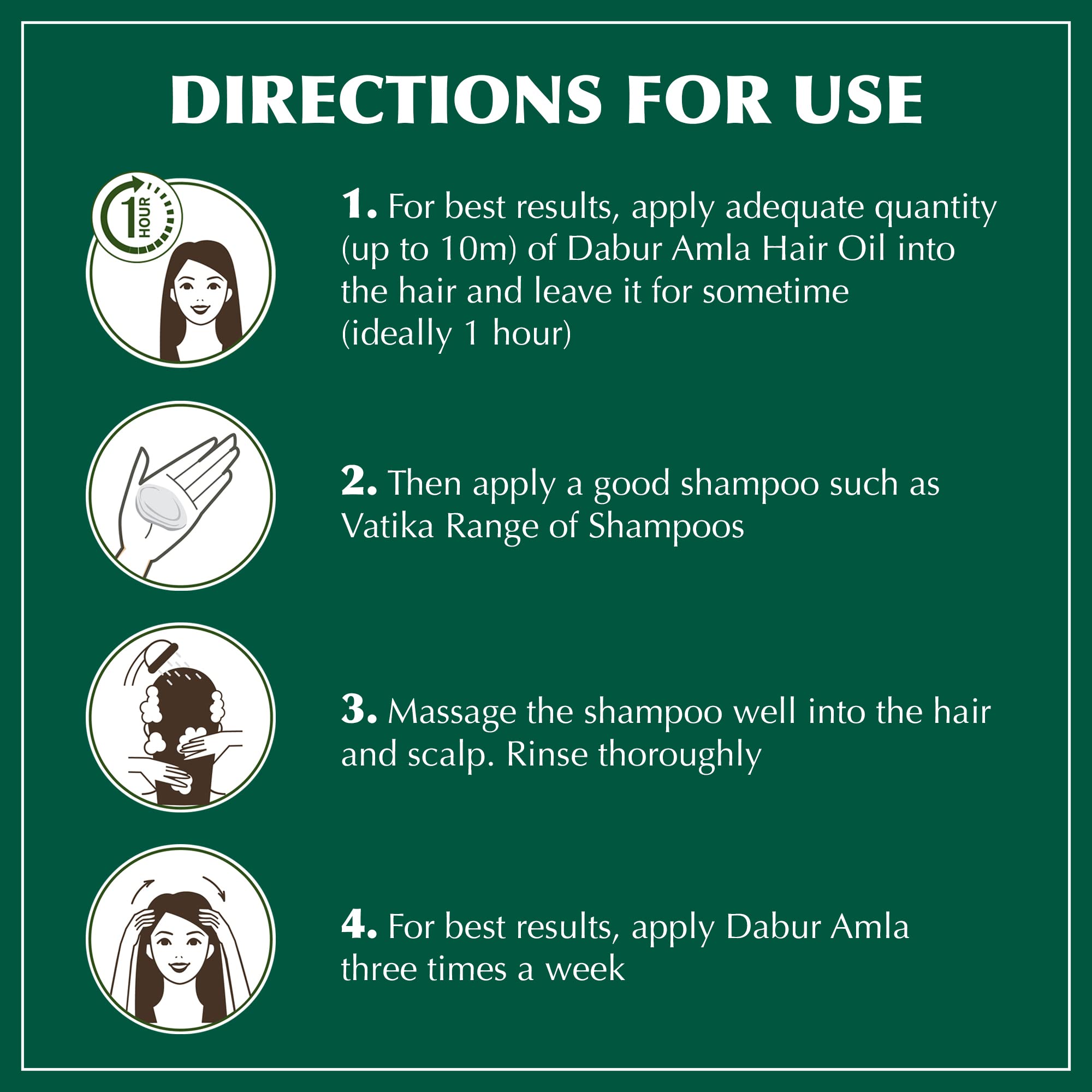 Dabur Amla Hair Oil pack shot shows a value pack of three 500ml bottles