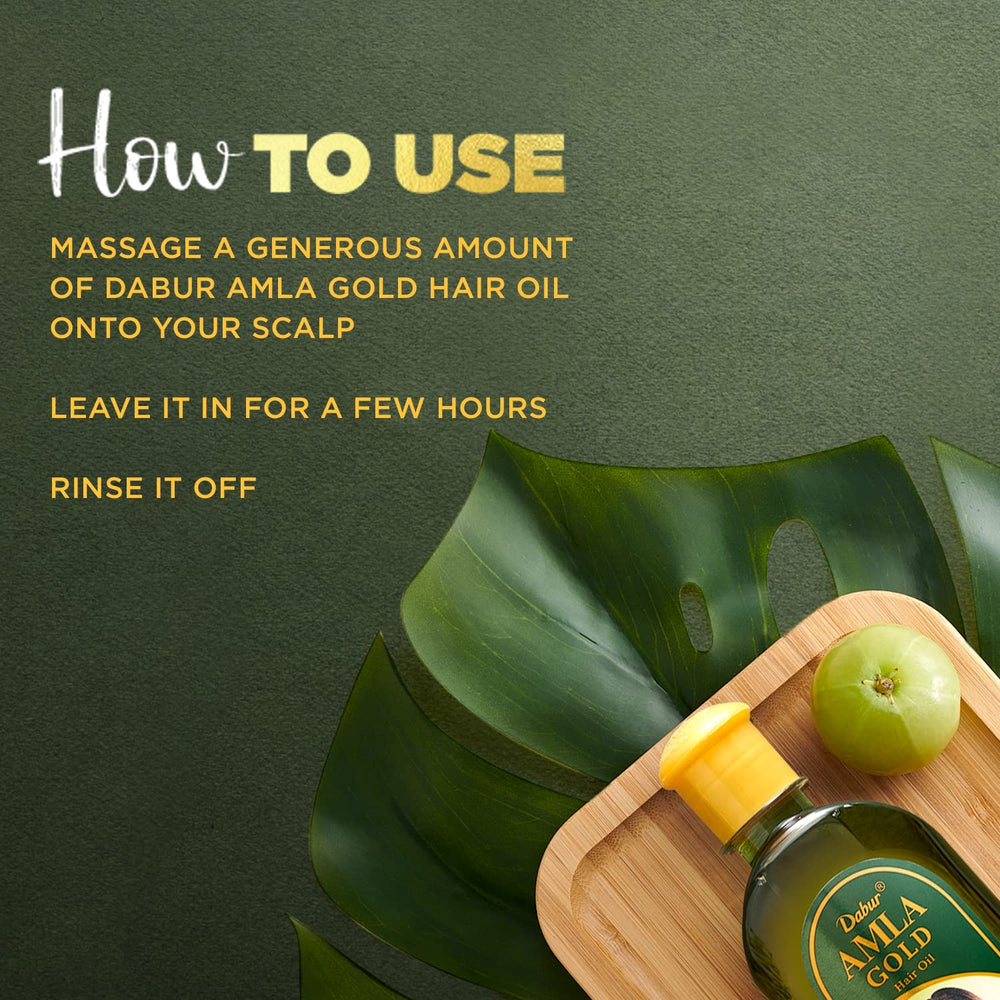 Dabur Vatika Naturals Amla Hair Oil on hair demonstrates lightweight hydration without greasiness.