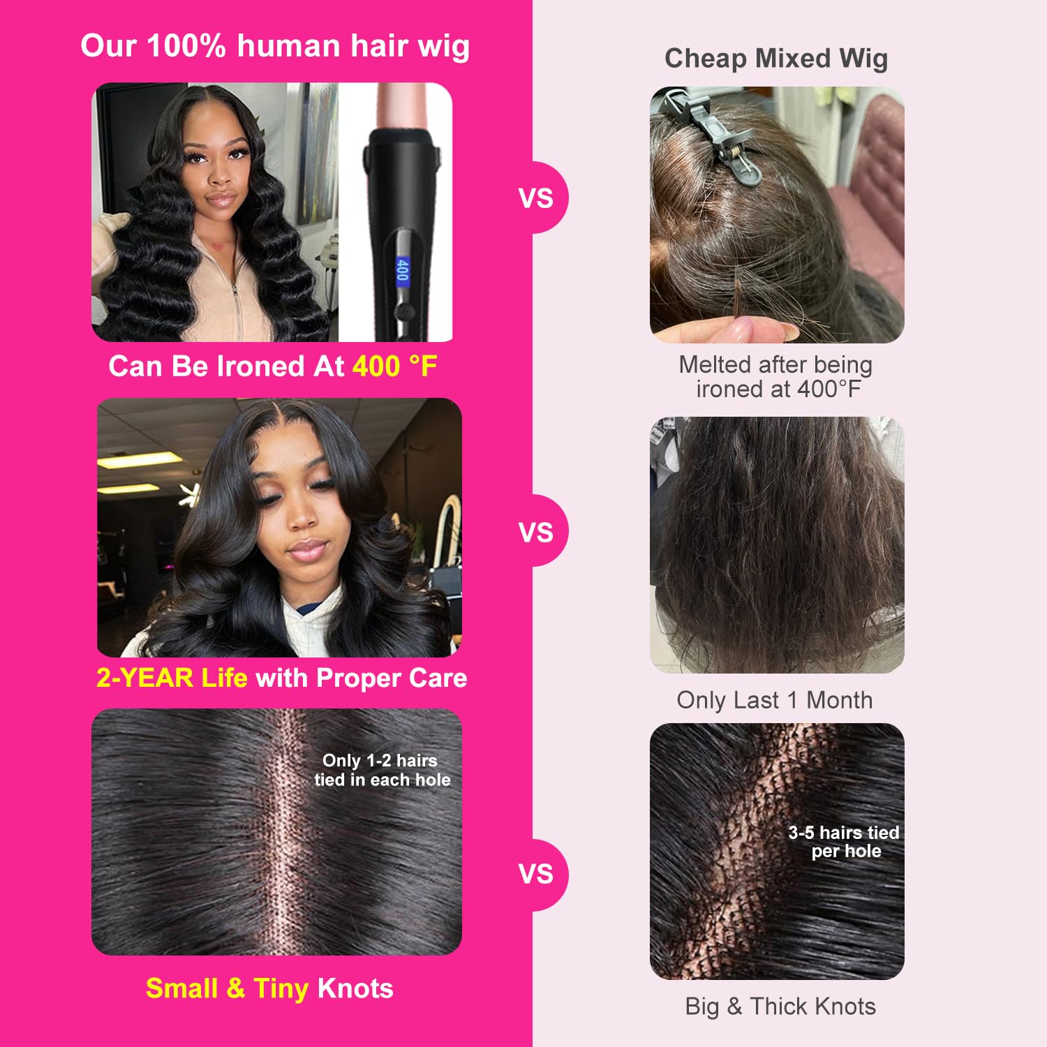 DACHIC free middle and side part options support versatile styling