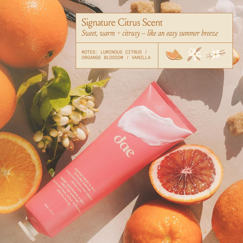 Signature Citrus scent sample packaging complements the Styling Cream experience.