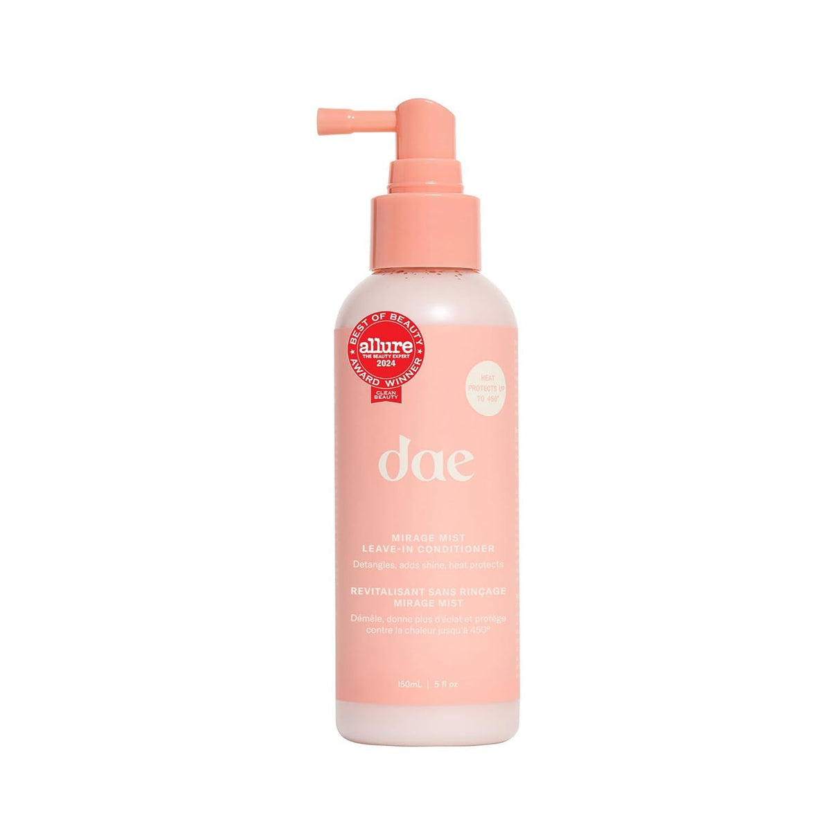 DAE Mirage Mist leave-in bottle for detangling and conditioning on damp hair