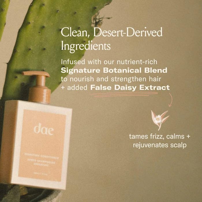 DAE Signature Conditioner moisture-boost highlights deep hydration and reduced frizz.