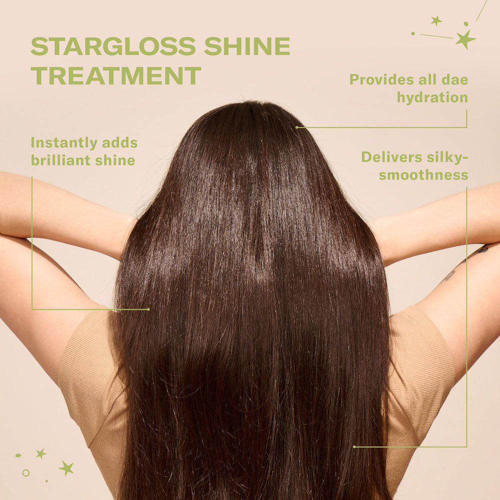 DAE Stargloss Shine Treatment close-up shows creamy formula for hydration