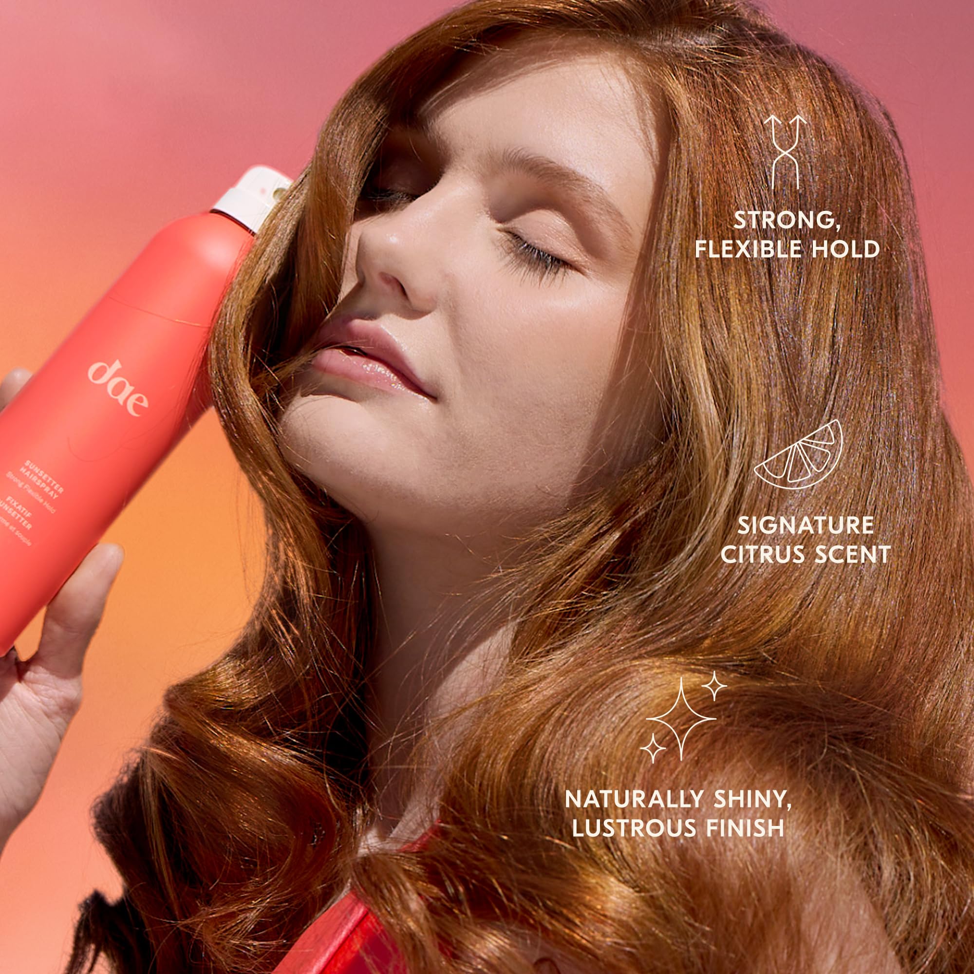 DAE Sunsetter hairspray spray nozzle close-up showing precision hold