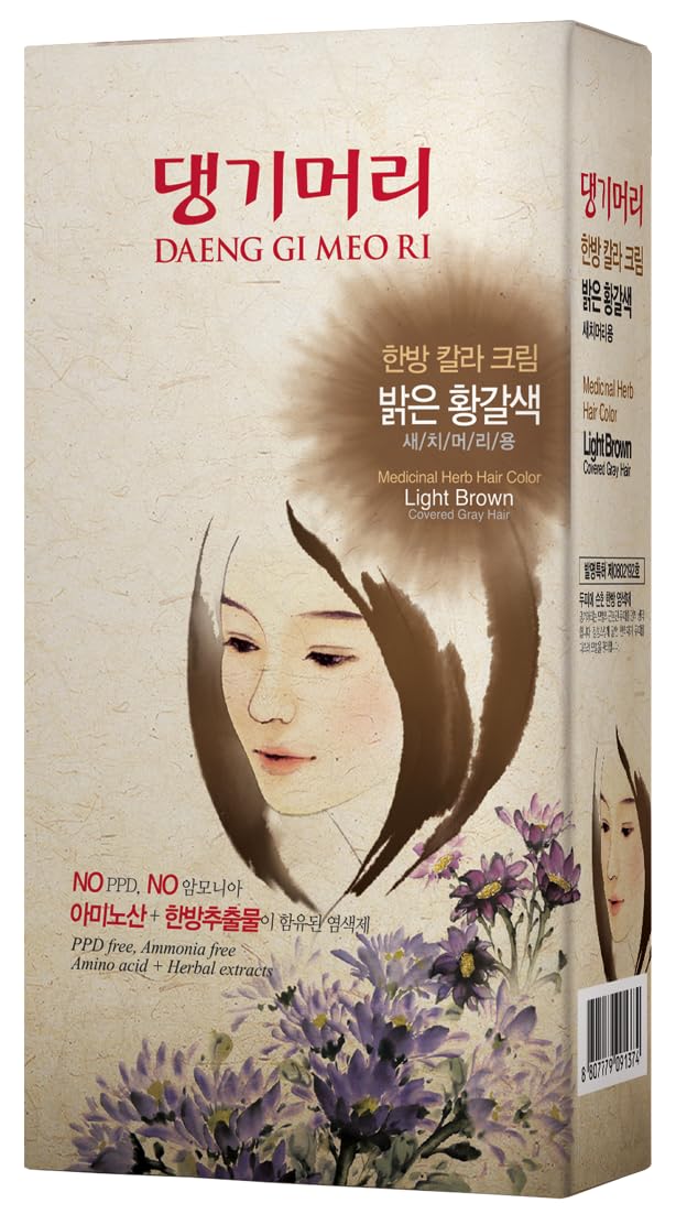 Daeng Gi Meo Ri Light Brown color cream pack for easy gray coverage