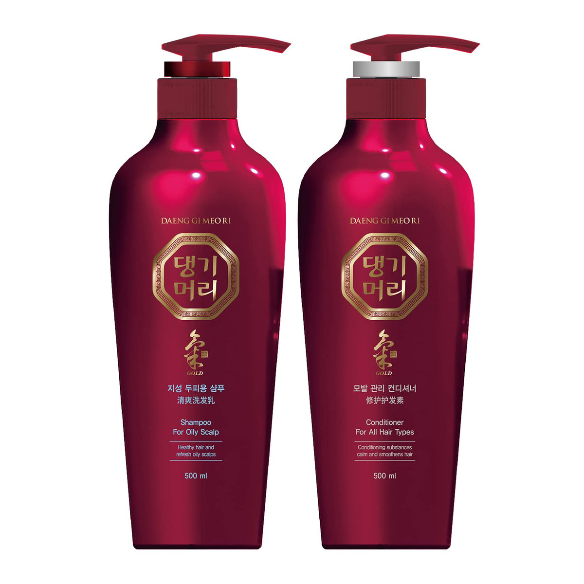 Daeng Gi Meo Ri oily scalp shampoo bottle delivering refreshing menthol cleanse for the scalp.