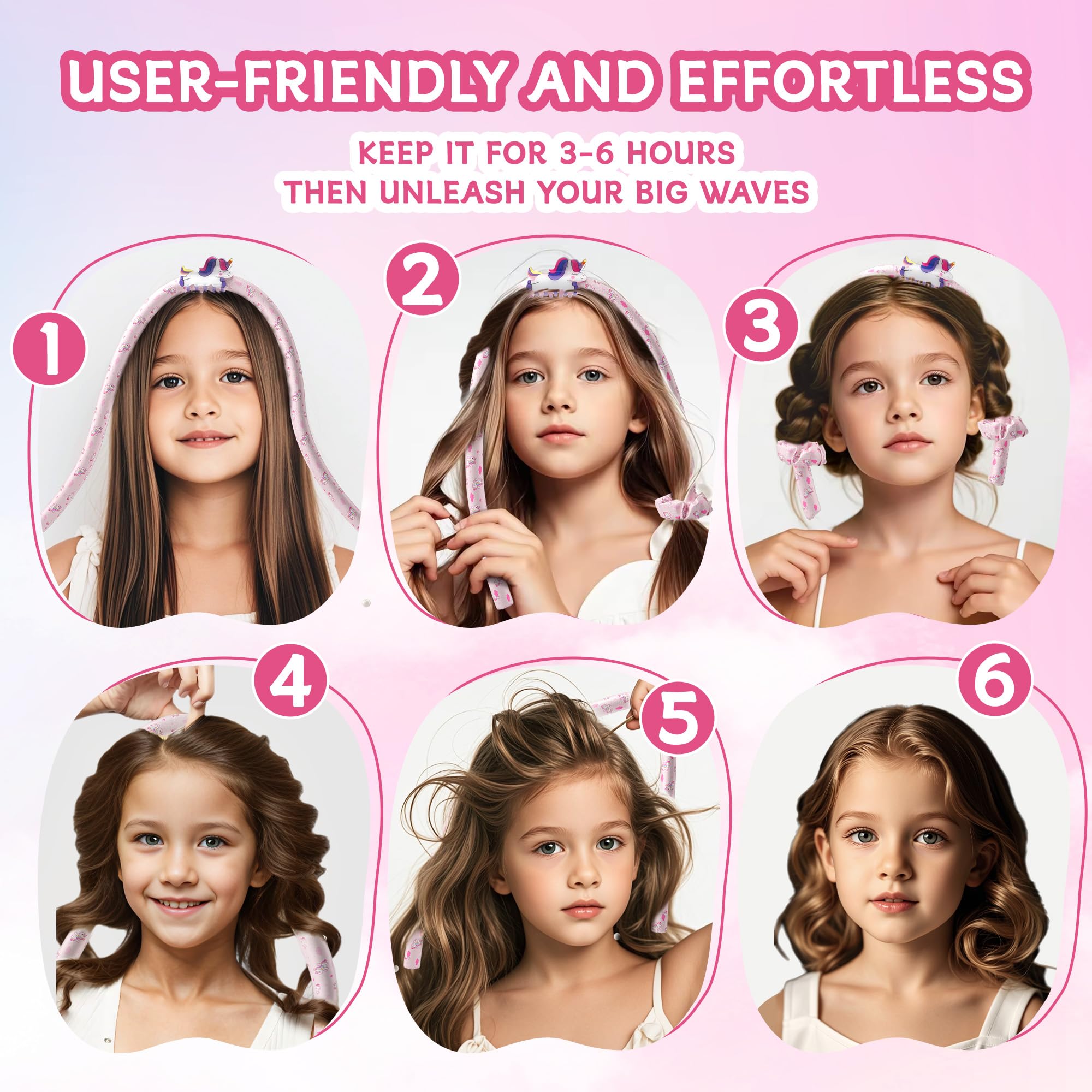 DAGORTE kids hair clips secure rollers for comfortable night wear