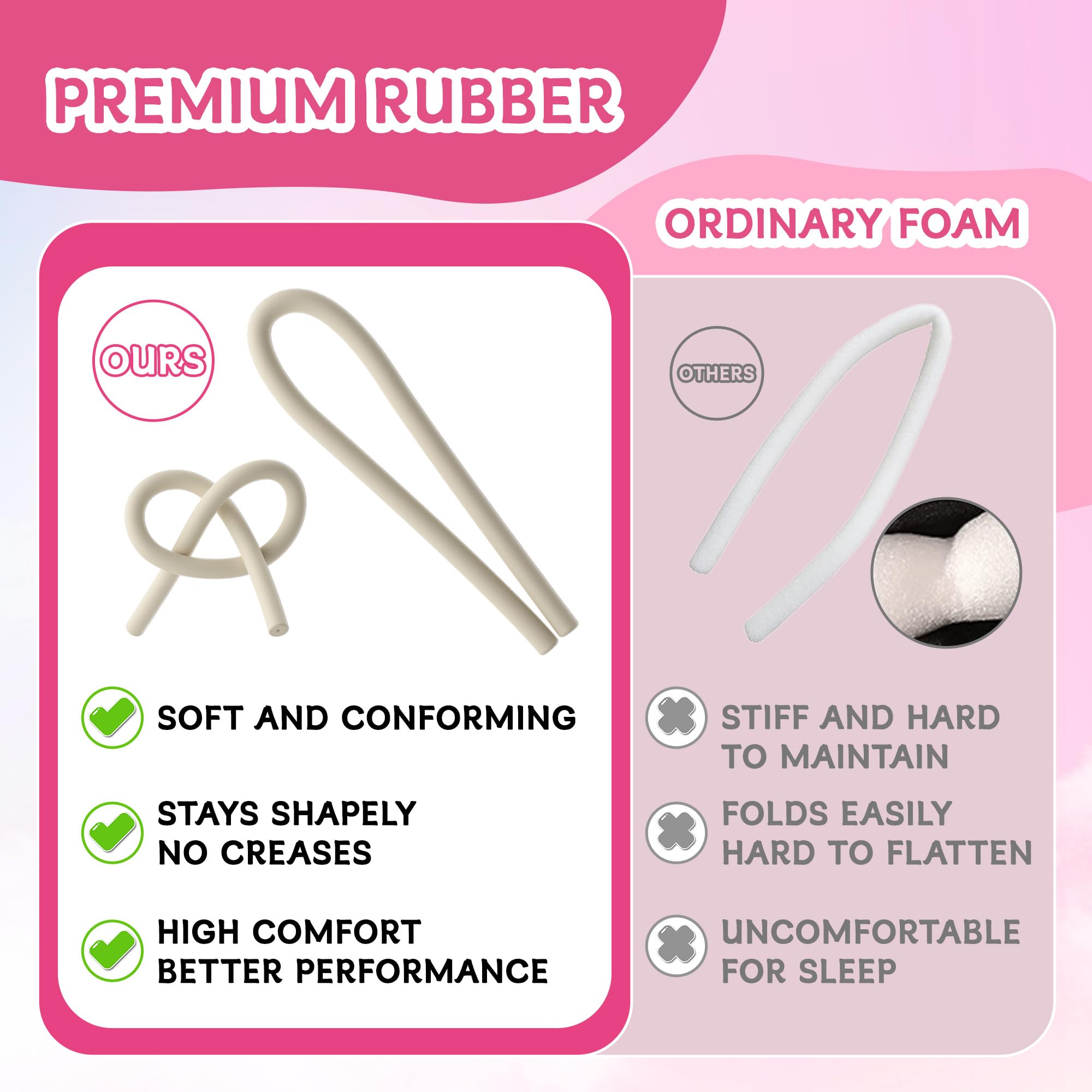 DAGORTE soft silk rollers enable gentle overnight styling