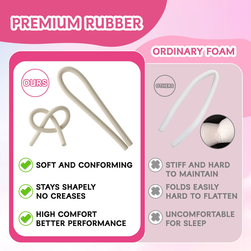 DAGORTE soft silk rollers enable gentle overnight styling